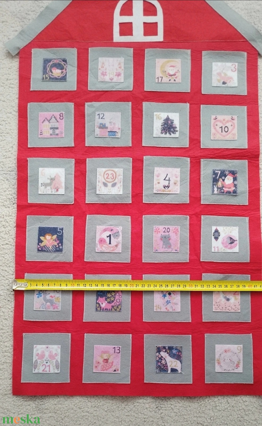 Filcből készült adventi naptár  - karácsony - adventi díszek - adventi naptár - Meska.hu