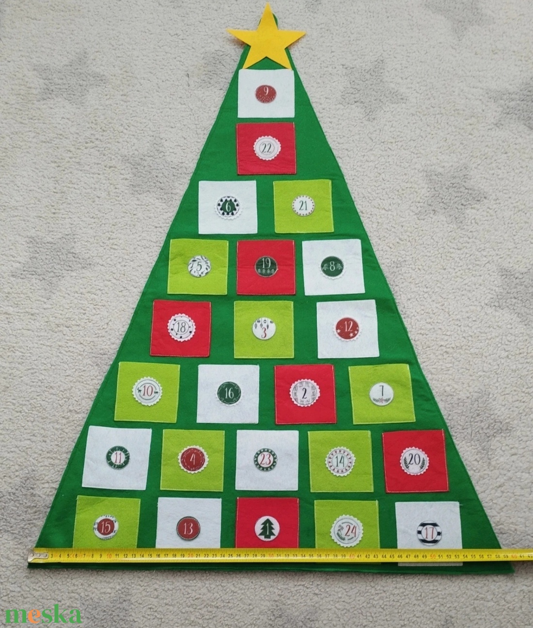 Filc adventi naptár  - karácsony - adventi díszek - adventi naptár - Meska.hu