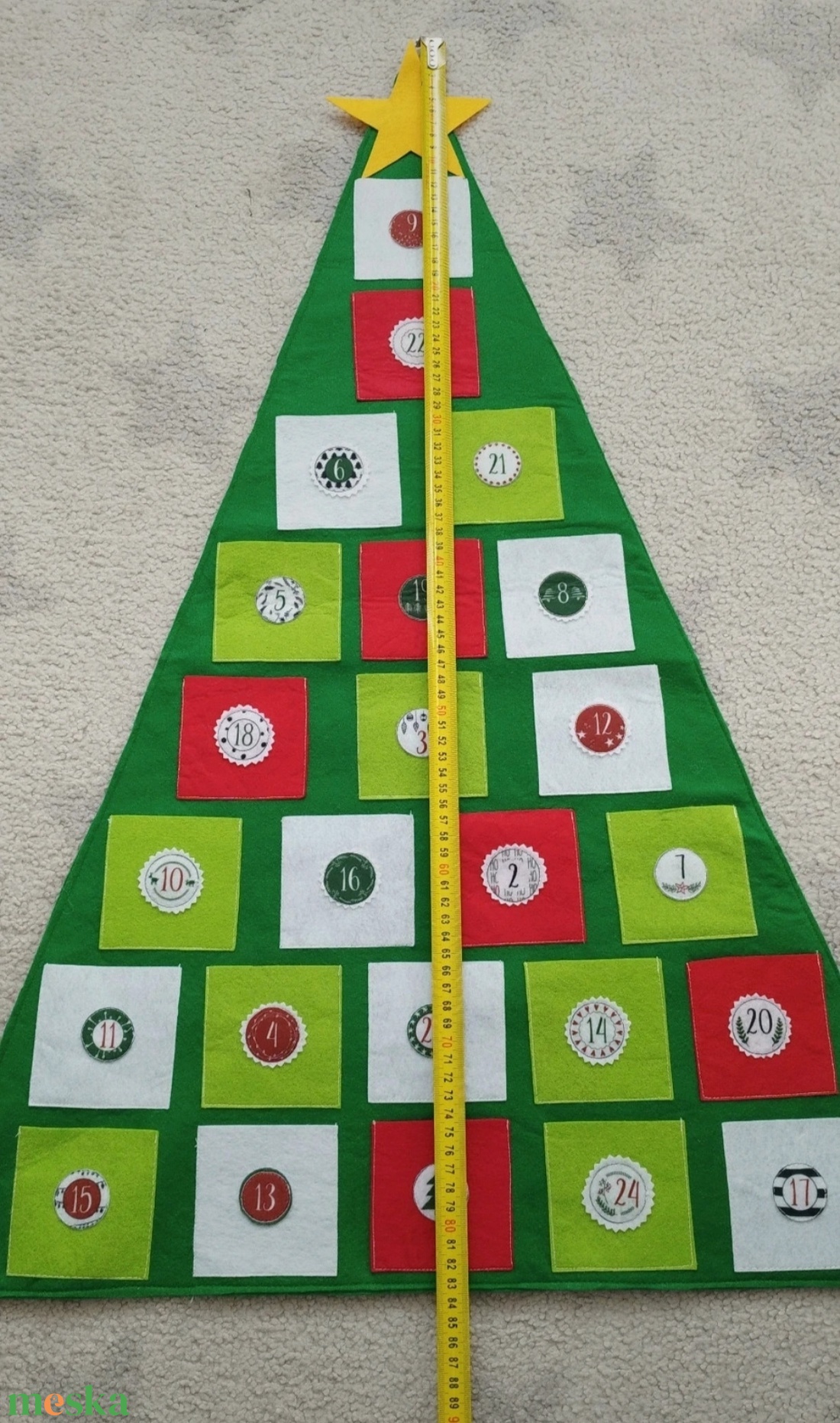 Filc adventi naptár  - karácsony - adventi díszek - adventi naptár - Meska.hu