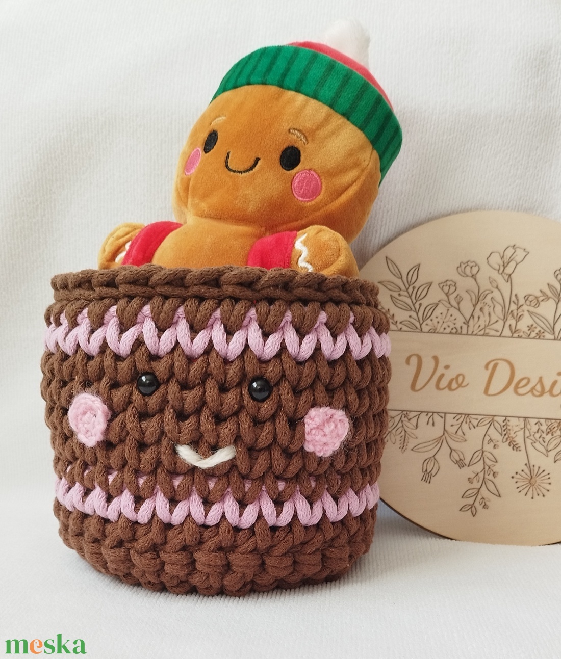 Horgolt Mézis tároló  - otthon & életmód - dekoráció - asztal és polc dekoráció - horgolt & csipketerítő - Meska.hu