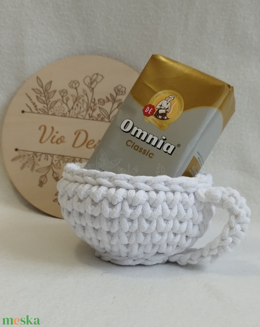 Horgolt csésze  - otthon & életmód - dekoráció - asztal és polc dekoráció - horgolt & csipketerítő - Meska.hu