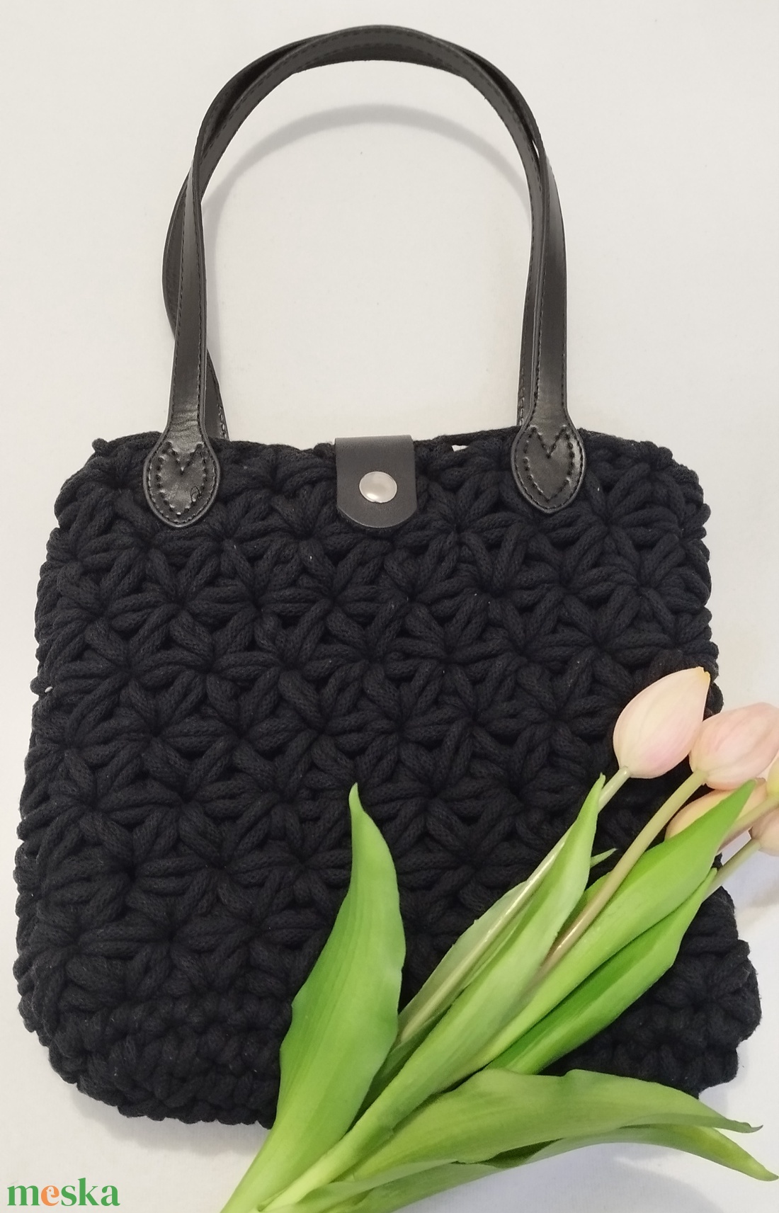 Jázmin mintás horgolt táska  - táska & tok - kézitáska & válltáska - alkalmi táska - Meska.hu