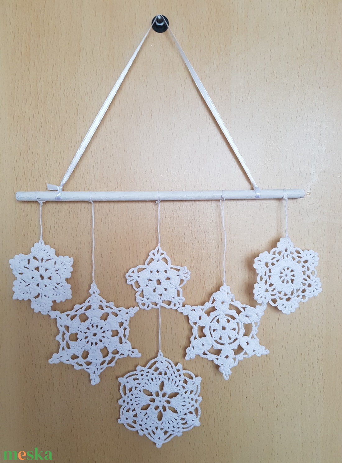 Hópelyhek tánca ajtó/ablakdísz - karácsony - karácsonyi lakásdekoráció - karácsonyi ajtódíszek - Meska.hu