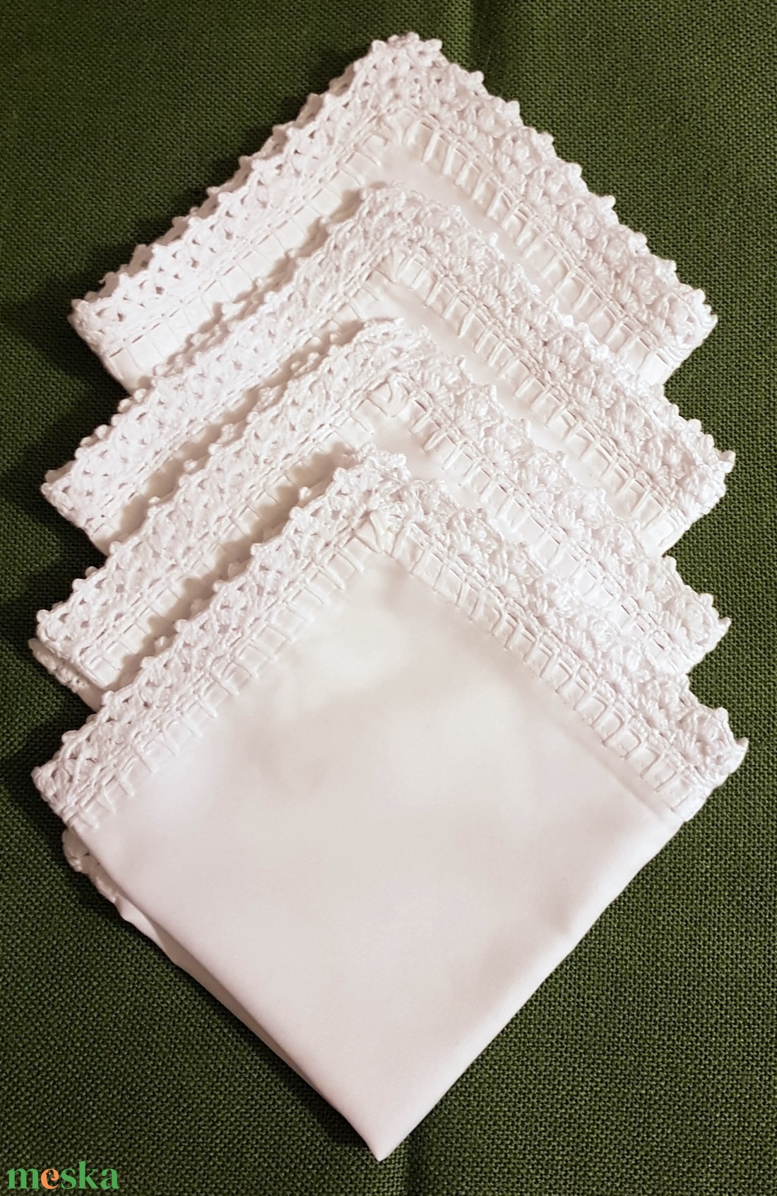 Textil szalvéta horgolt csipkeszegéllyel - otthon & életmód - konyhafelszerelés, tálalás - konyhai textil - szalvéta - Meska.hu Textil szalvéta horgolt csipkeszegéllyel - otthon & életmód - konyhafelszerelés, tálalás - konyhai textil - szalvéta - Meska.hu
