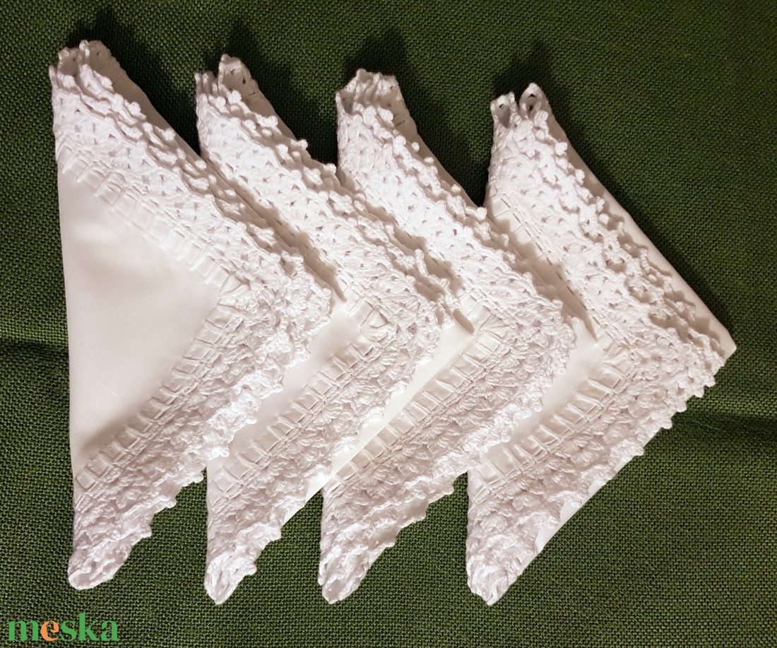 Textil szalvéta horgolt csipkeszegéllyel - otthon & életmód - konyhafelszerelés, tálalás - konyhai textil - szalvéta - Meska.hu Textil szalvéta horgolt csipkeszegéllyel - otthon & életmód - konyhafelszerelés, tálalás - konyhai textil - szalvéta - Meska.hu