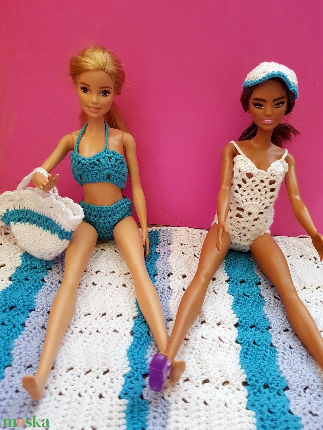 Barbie babaruha strand szett ,fürdőruhákkal - játék & sport - baba & babaház - játékbaba, babakellék - Meska.hu