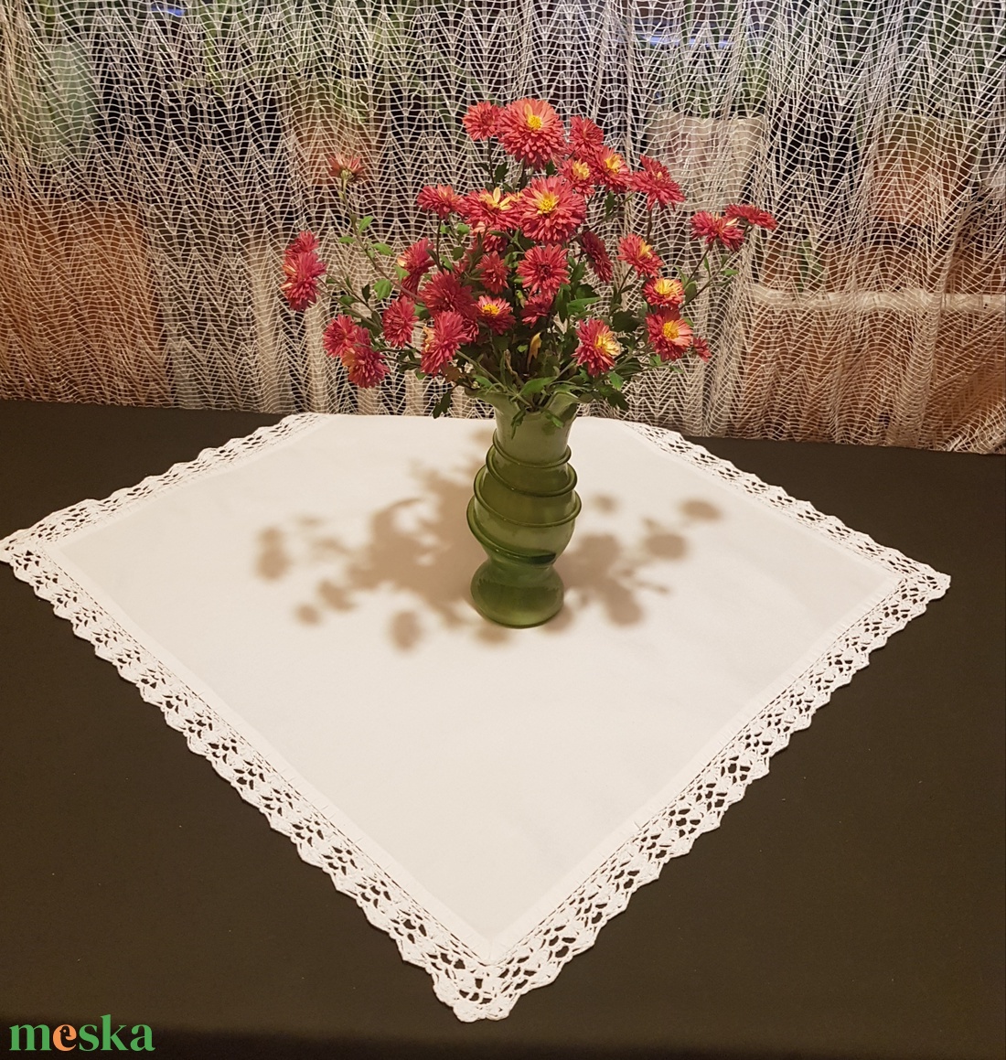 Asztalterírő/asztalközép horgolt széllel - otthon & életmód - konyhafelszerelés, tálalás - tálalás - terítő - Meska.hu
