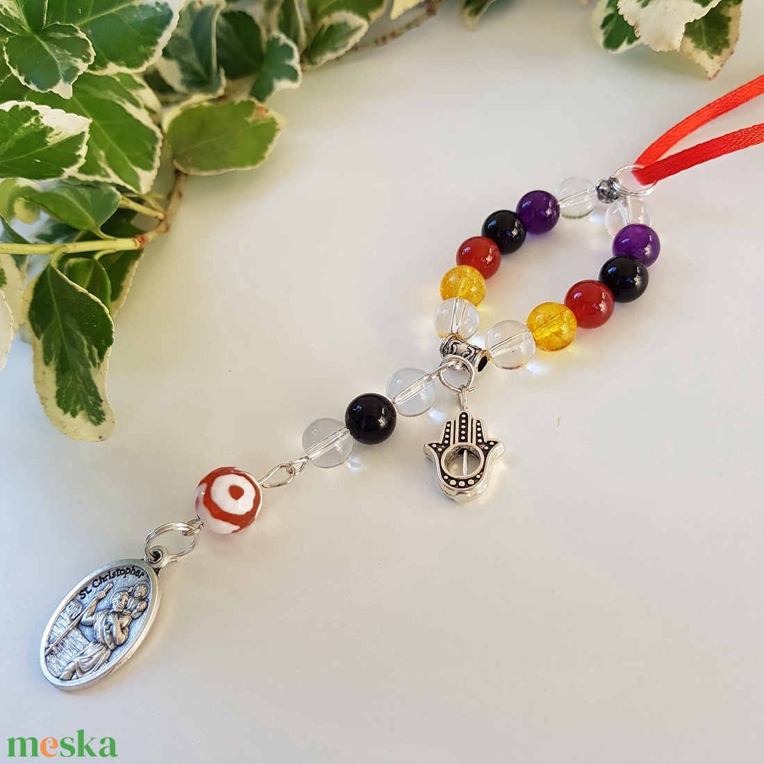 Autós amulett - Szent Kristóf védő talizmán - védelmező ásványokkal - táska & tok - kulcstartó & táskadísz - kulcstartó - Meska.hu Autós amulett - Szent Kristóf védő talizmán - védelmező ásványokkal - táska & tok - kulcstartó & táskadísz - kulcstartó - Meska.hu