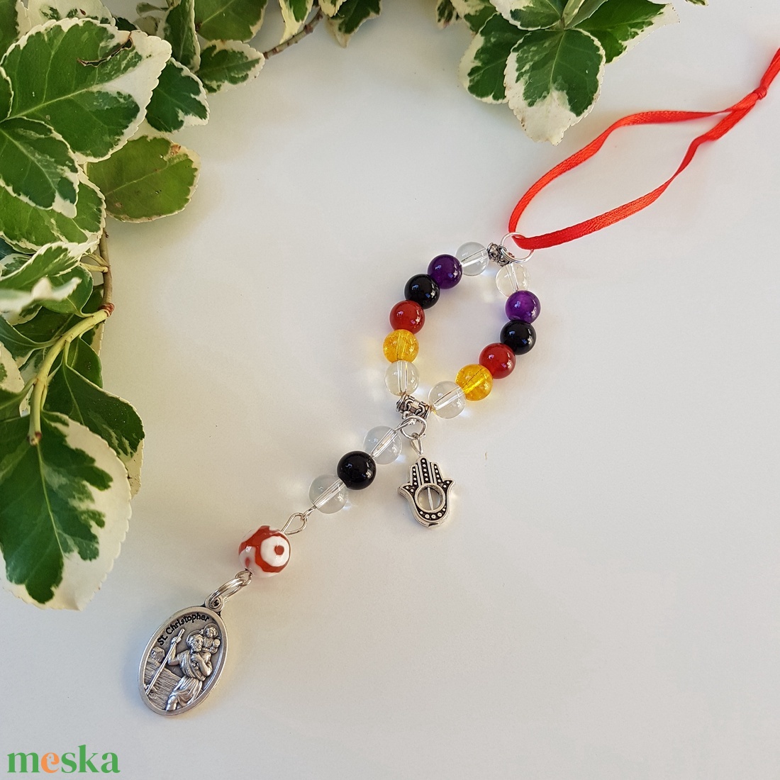 Autós amulett - Szent Kristóf védő talizmán - védelmező ásványokkal - táska & tok - kulcstartó & táskadísz - kulcstartó - Meska.hu Autós amulett - Szent Kristóf védő talizmán - védelmező ásványokkal - táska & tok - kulcstartó & táskadísz - kulcstartó - Meska.hu