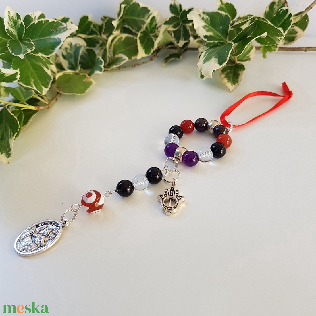 Autós amulett - Szent Kristóf védő talizmán - védelmező ásványokkal - táska & tok - kulcstartó & táskadísz - kulcstartó - Meska.hu Autós amulett - Szent Kristóf védő talizmán - védelmező ásványokkal - táska & tok - kulcstartó & táskadísz - kulcstartó - Meska.hu