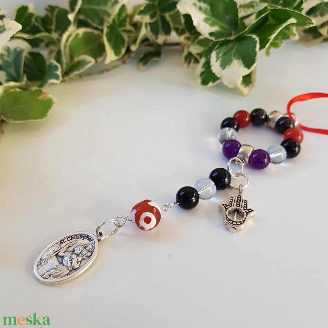 Autós amulett - Szent Kristóf védő talizmán - védelmező ásványokkal - táska & tok - kulcstartó & táskadísz - kulcstartó - Meska.hu Autós amulett - Szent Kristóf védő talizmán - védelmező ásványokkal - táska & tok - kulcstartó & táskadísz - kulcstartó - Meska.hu