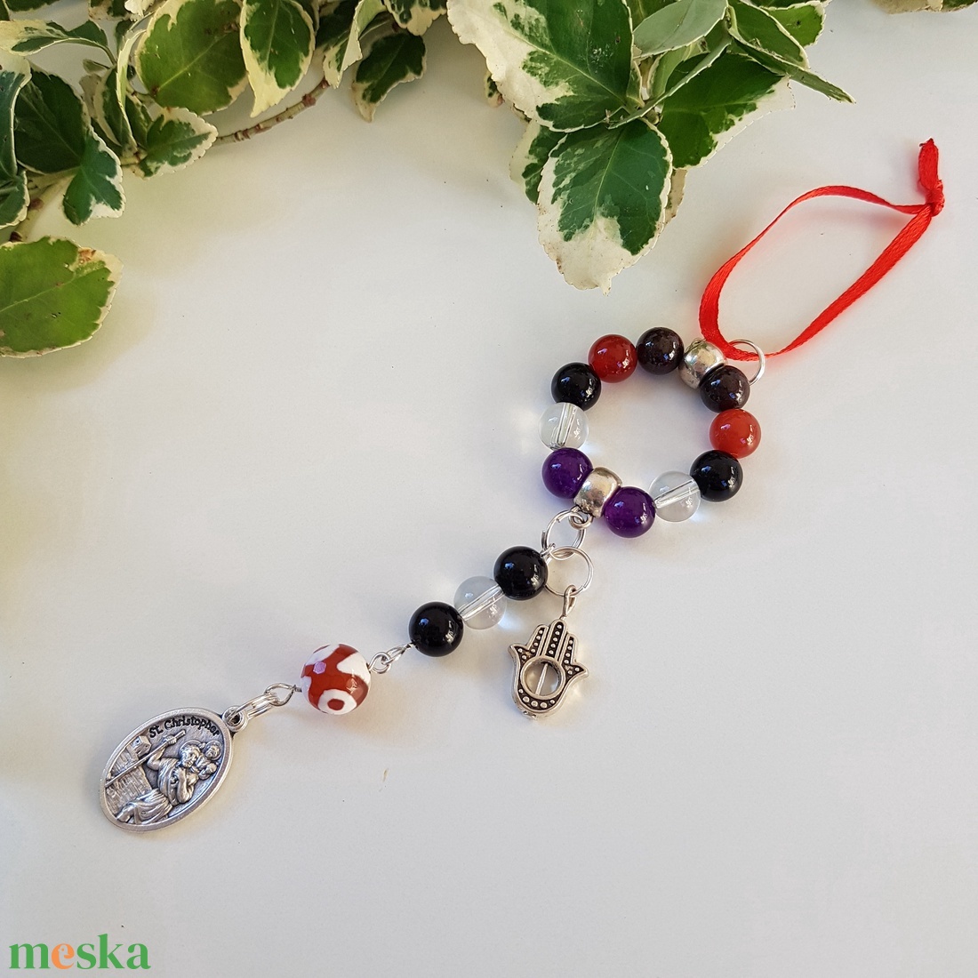 Autós amulett - Szent Kristóf védő talizmán - védelmező ásványokkal - táska & tok - kulcstartó & táskadísz - kulcstartó - Meska.hu Autós amulett - Szent Kristóf védő talizmán - védelmező ásványokkal - táska & tok - kulcstartó & táskadísz - kulcstartó - Meska.hu