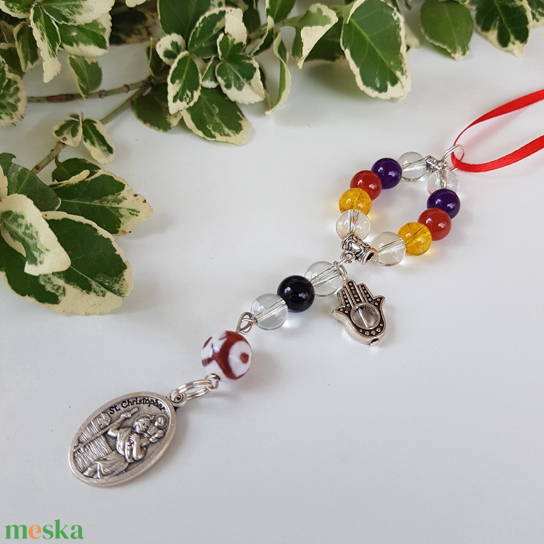 Autós amulett - Szent Kristóf védő talizmán - védelmező ásványokkal - táska & tok - kulcstartó & táskadísz - kulcstartó - Meska.hu Autós amulett - Szent Kristóf védő talizmán - védelmező ásványokkal - táska & tok - kulcstartó & táskadísz - kulcstartó - Meska.hu