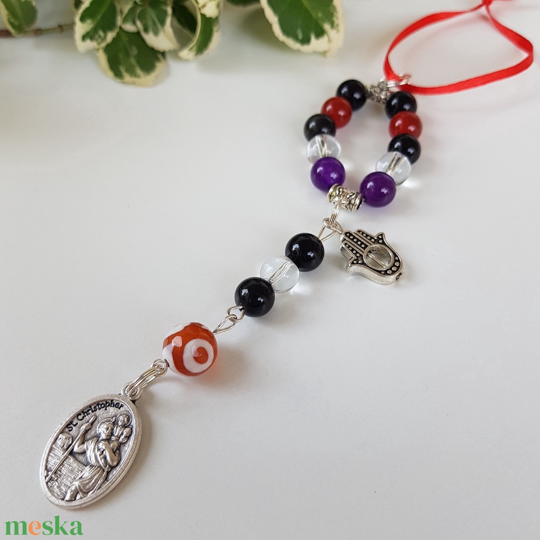 Autós amulett - Szent Kristóf védő talizmán - védelmező ásványokkal - táska & tok - kulcstartó & táskadísz - kulcstartó - Meska.hu Autós amulett - Szent Kristóf védő talizmán - védelmező ásványokkal - táska & tok - kulcstartó & táskadísz - kulcstartó - Meska.hu