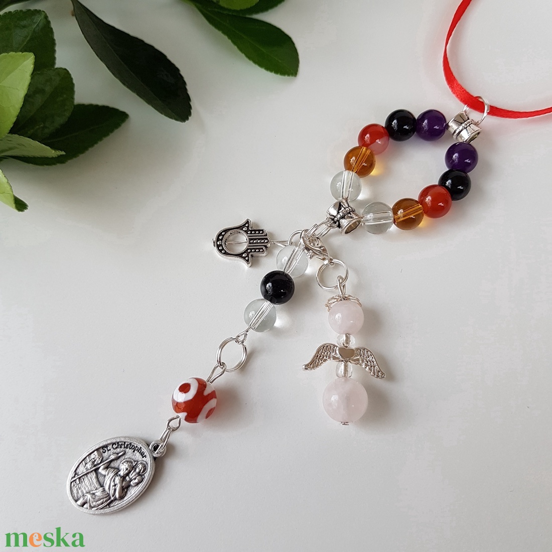 Kati részére - Autós amulett - Szent Kristóf védő talizmán - védelmező ásványokkal - táska & tok - kulcstartó & táskadísz - kulcstartó - Meska.hu Kati részére - Autós amulett - Szent Kristóf védő talizmán - védelmező ásványokkal - táska & tok - kulcstartó & táskadísz - kulcstartó - Meska.hu