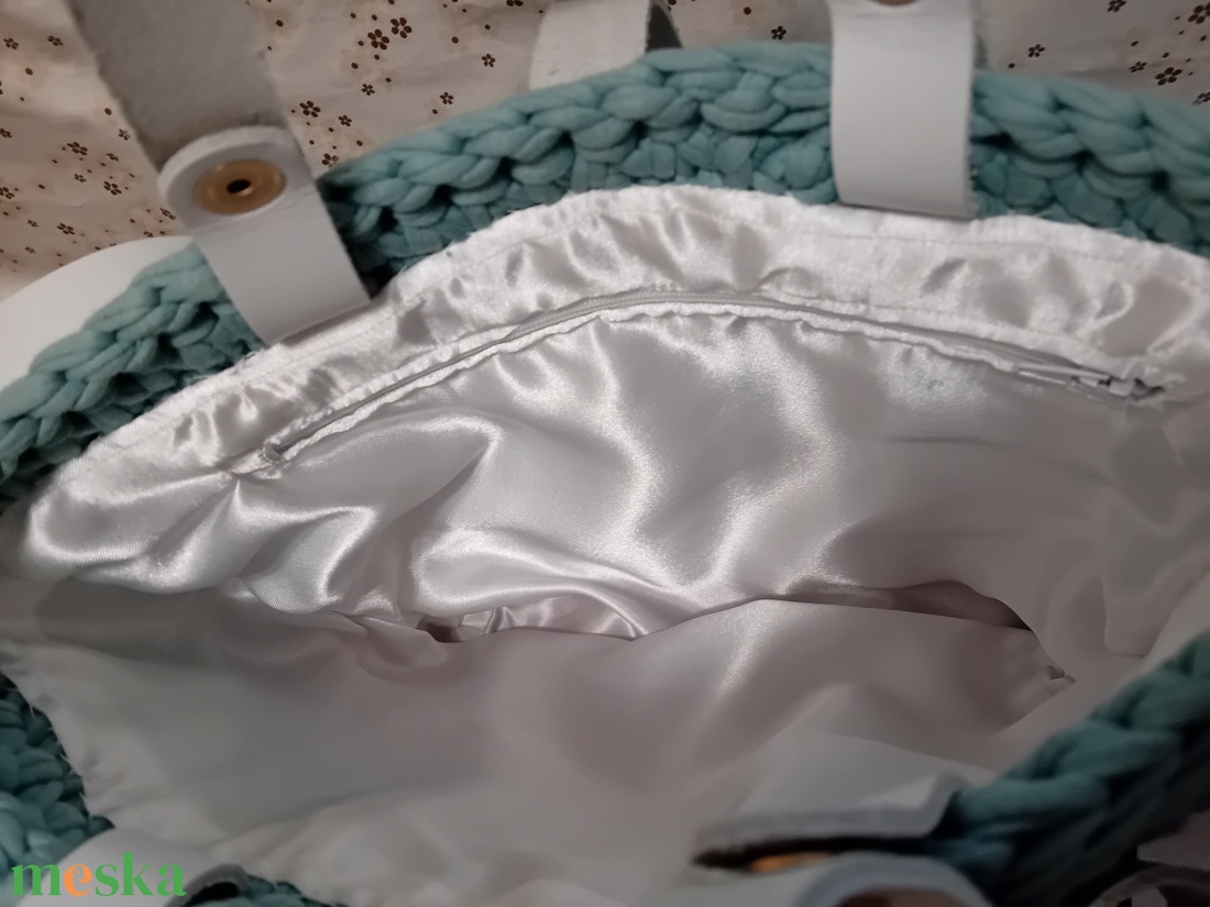 Pólófonalból horgolt táska - táska & tok - kézitáska & válltáska - alkalmi táska - Meska.hu