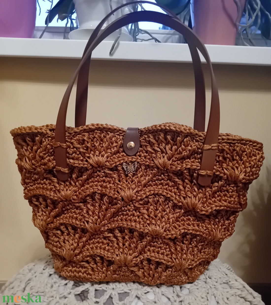 Polieszter zsinórfonalból horgolt táskais válltáska - táska & tok - kézitáska & válltáska - alkalmi táska - Meska.hu