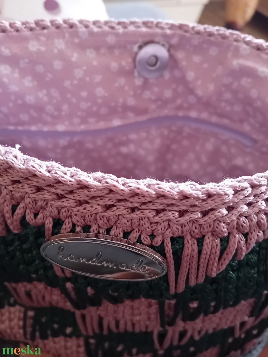 Polieszter zsinórfonalból horgolt válltáska válltáska - táska & tok - kézitáska & válltáska - alkalmi táska - Meska.hu