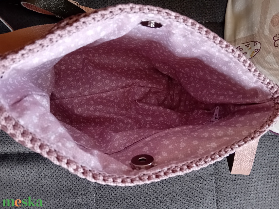 Polieszter zsinórfonalból horgolt válltáska válltáska - táska & tok - kézitáska & válltáska - alkalmi táska - Meska.hu