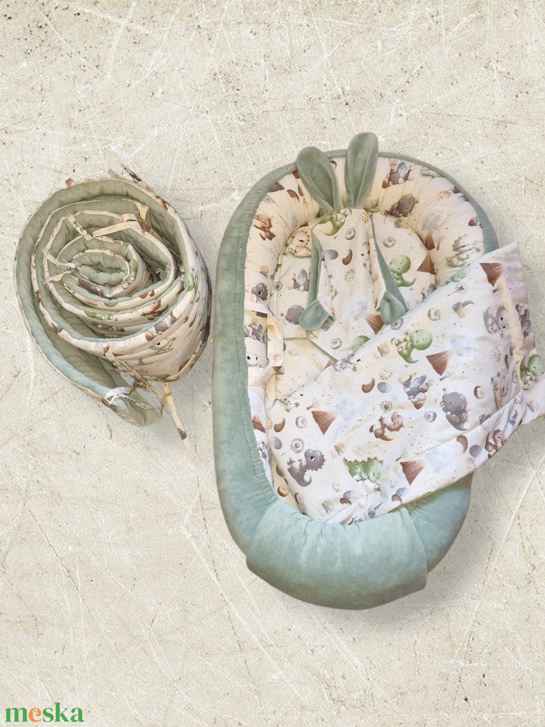 Babafészek szett  - baba - mama - babaágyneműk - babafészek - Meska.hu