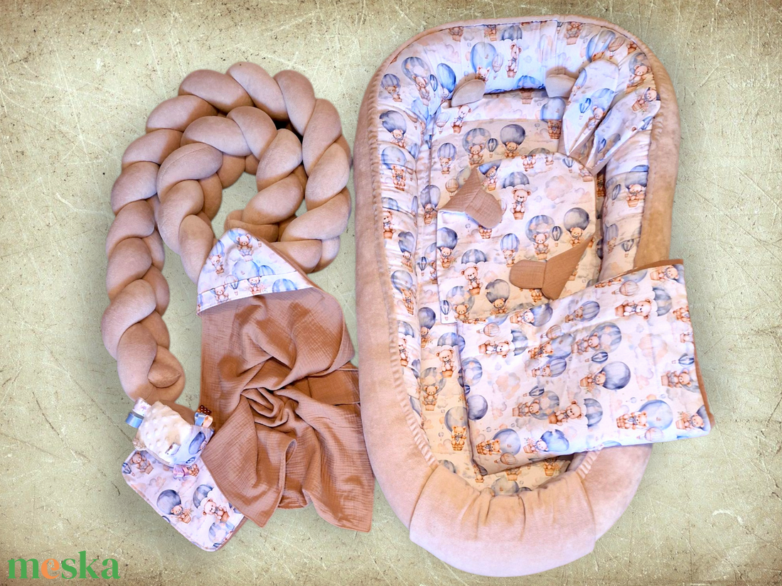 Babafészek szett  - otthon & életmód - babaszoba, gyerekszoba - babafészek - Meska.hu