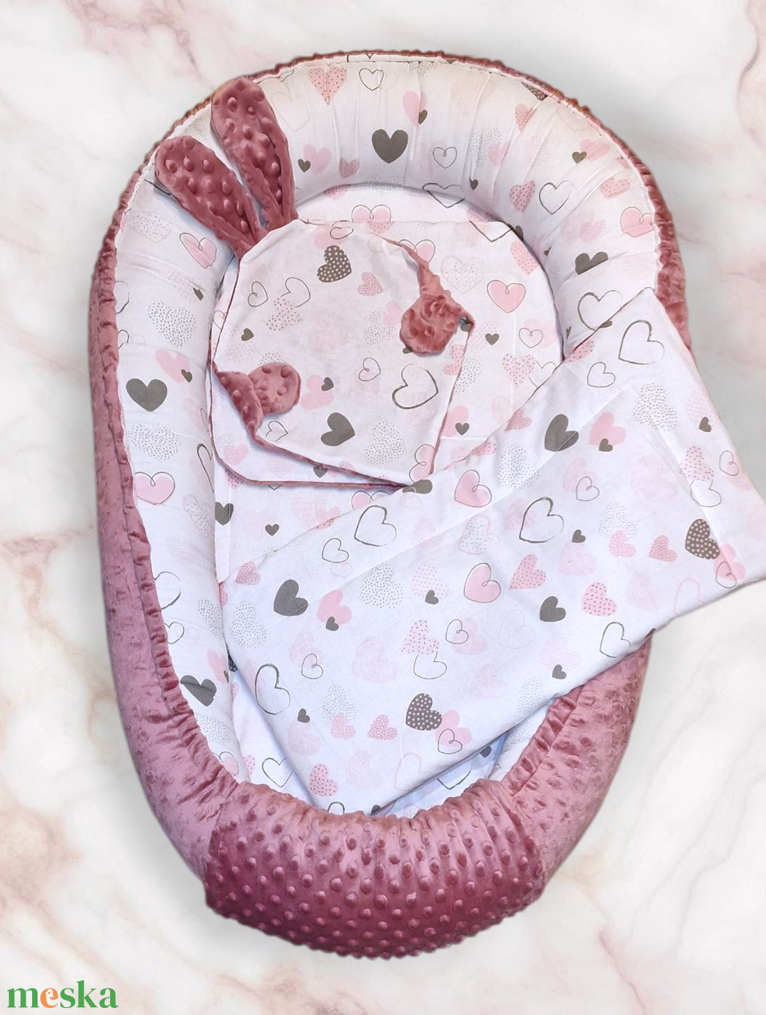 Babafészek szett - otthon & életmód - babaszoba, gyerekszoba - babafészek - Meska.hu