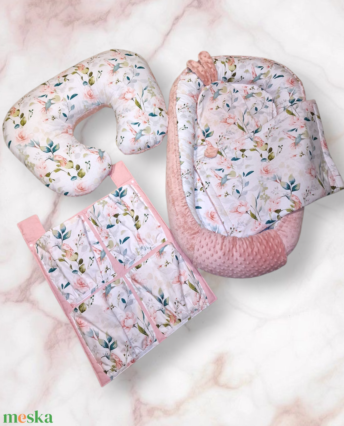 Babafészek szett  - otthon & életmód - babaszoba, gyerekszoba - babafészek - Meska.hu