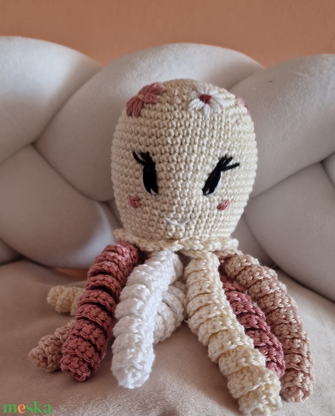 Horgolt polip - játék & sport - plüssállat & játékfigura - polip, medúza - Meska.hu