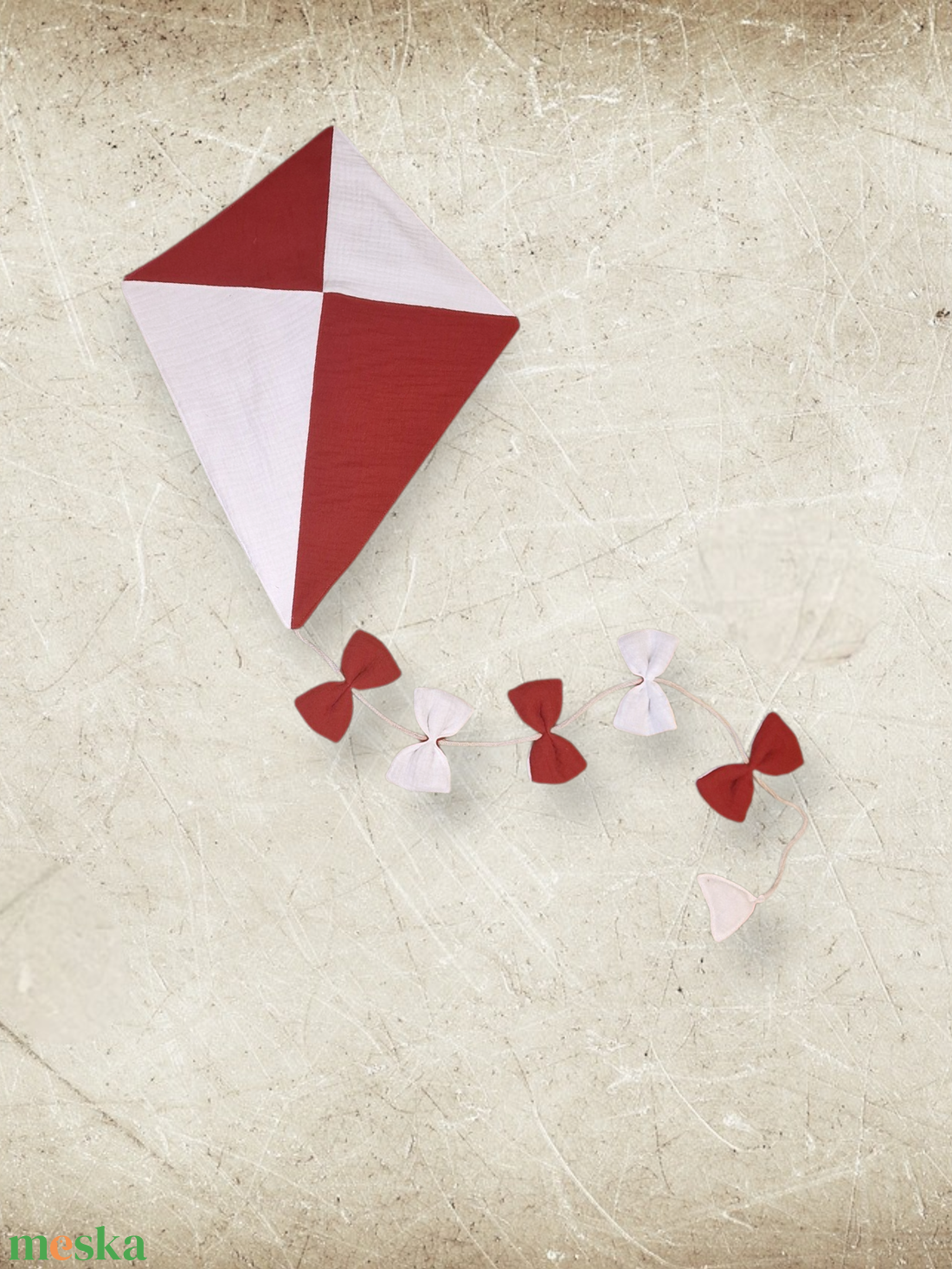 Fali dekoráció papírsárkány  - baba - mama - babaszoba dekoráció - babaszoba füzér, girland  - Meska.hu