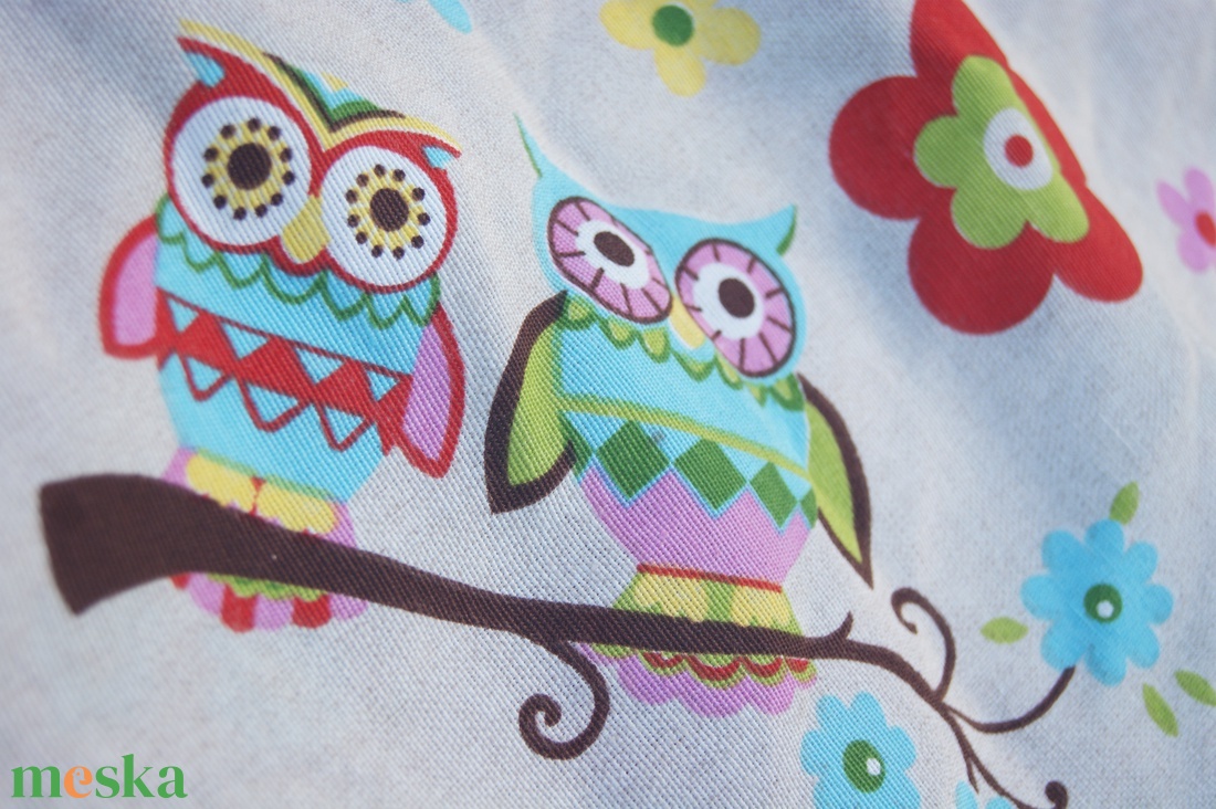 Baglyos hosszú fülű bevásárlótáska - táska & tok - bevásárlás & shopper táska - shopper, textiltáska, szatyor - Meska.hu