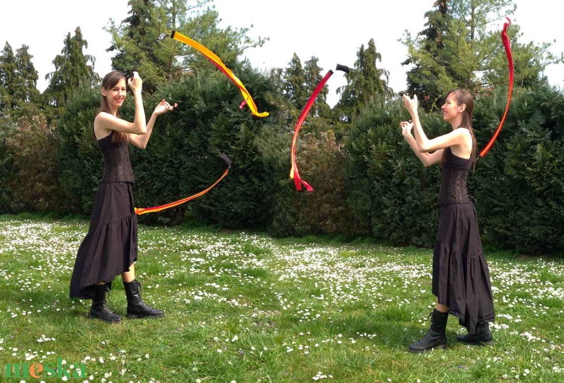 Páros csomag Meteor/ Poi Tüzes páros - játék & sport - készségfejlesztő és logikai játék - montessori szivárvány, waldorf játékok - Meska.hu