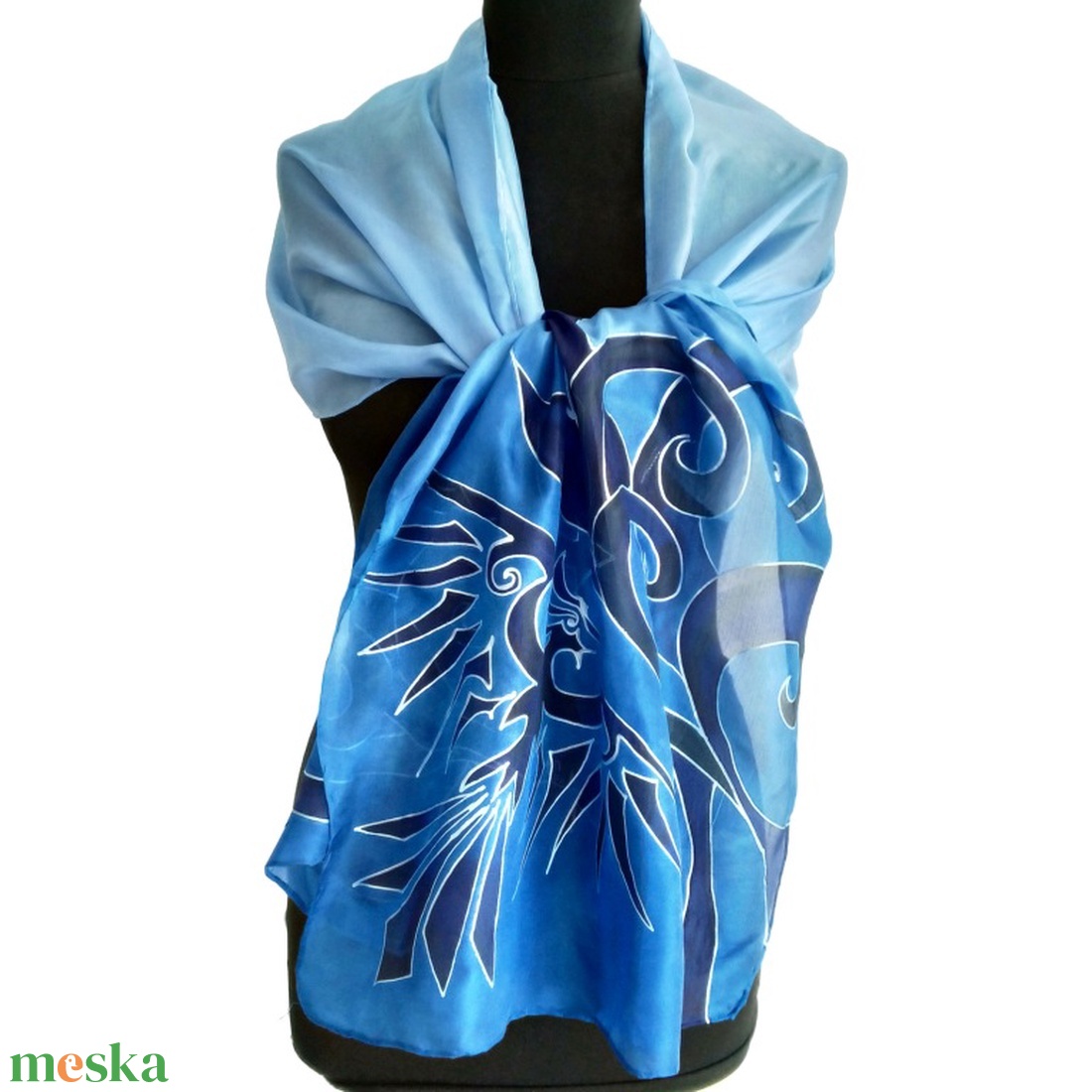 Skorpió csillagjegy hosszú selyemsál 180X45cm - ruha & divat - sál, sapka, kendő - sál - Meska.hu