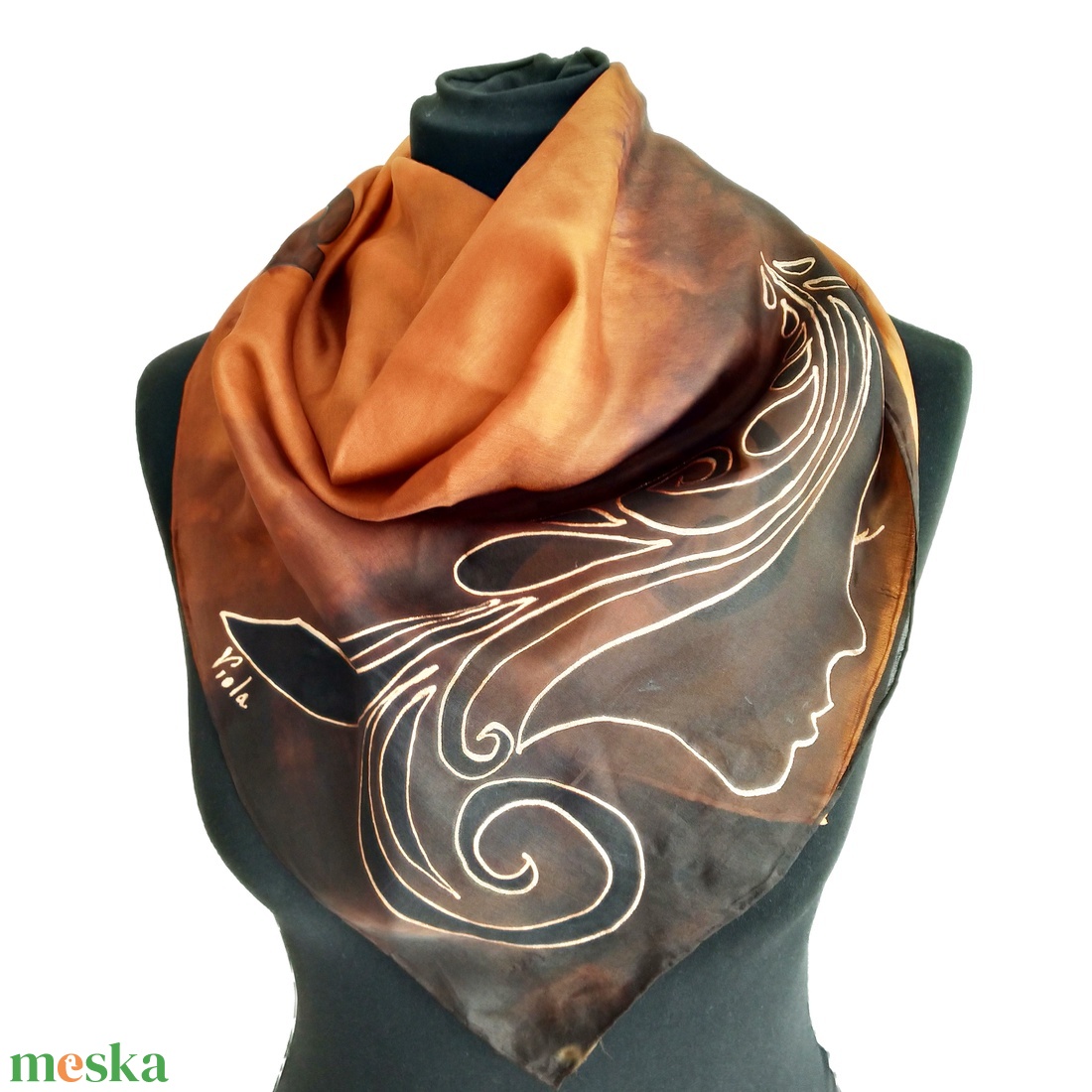 Szűz csillagjegyes selyemkendő - ruha & divat - sál, sapka, kendő - kendő - Meska.hu