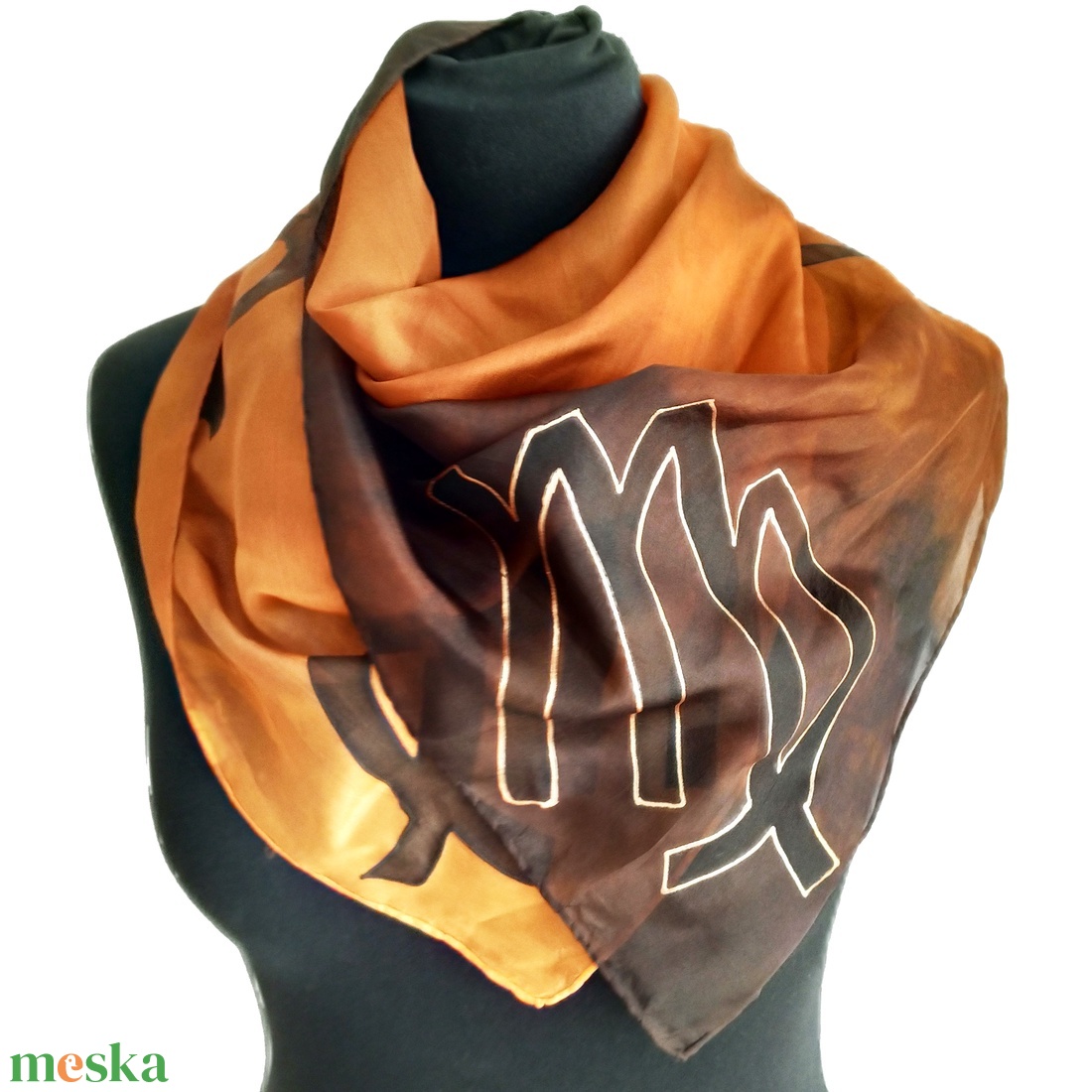 Szűz csillagjegyes selyemkendő - ruha & divat - sál, sapka, kendő - kendő - Meska.hu