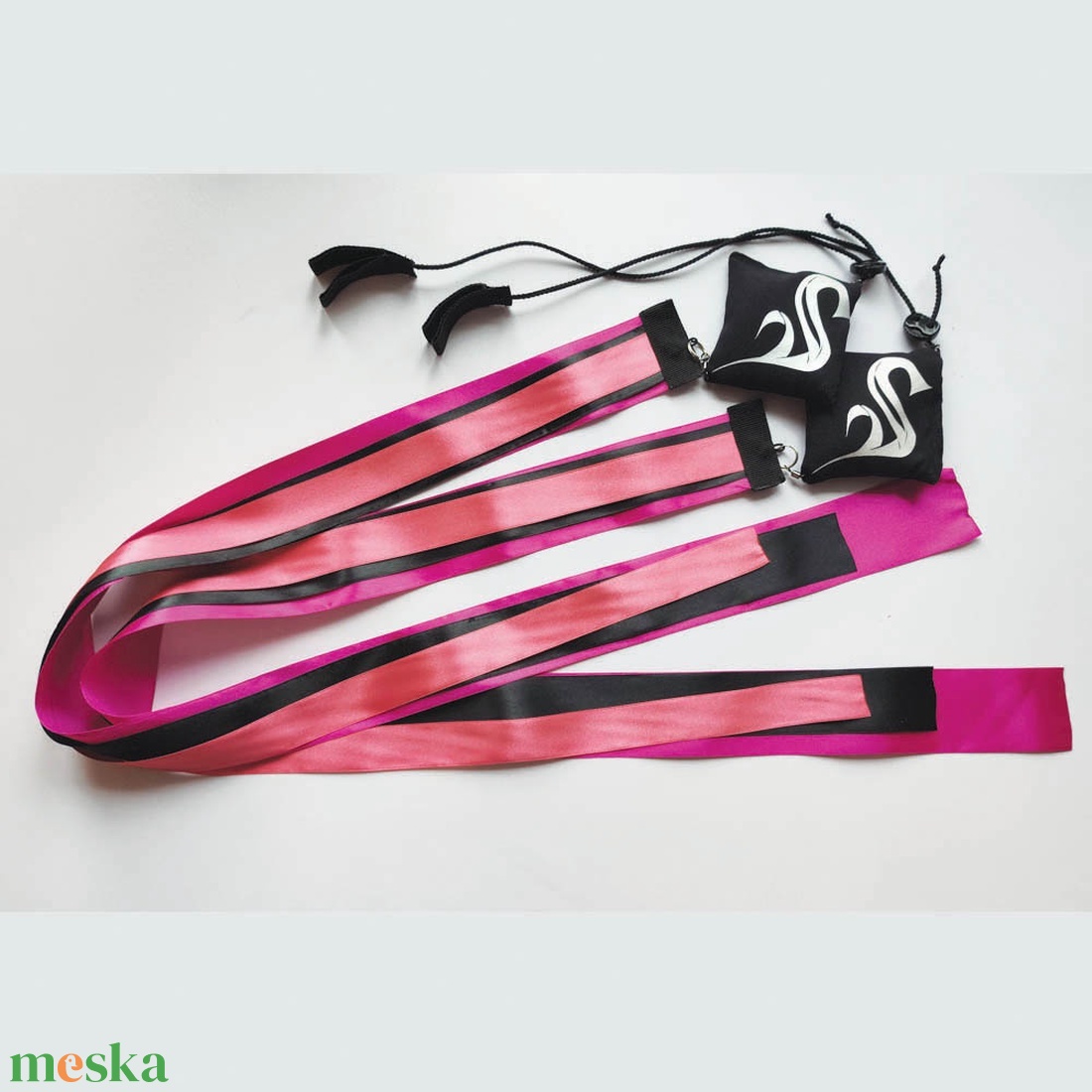 Kézműves Meteor/ Poi cserélhető szalagos  (130cm-es magasságtól) - játék & sport - készségfejlesztő és logikai játék - montessori szivárvány, waldorf játékok - Meska.hu