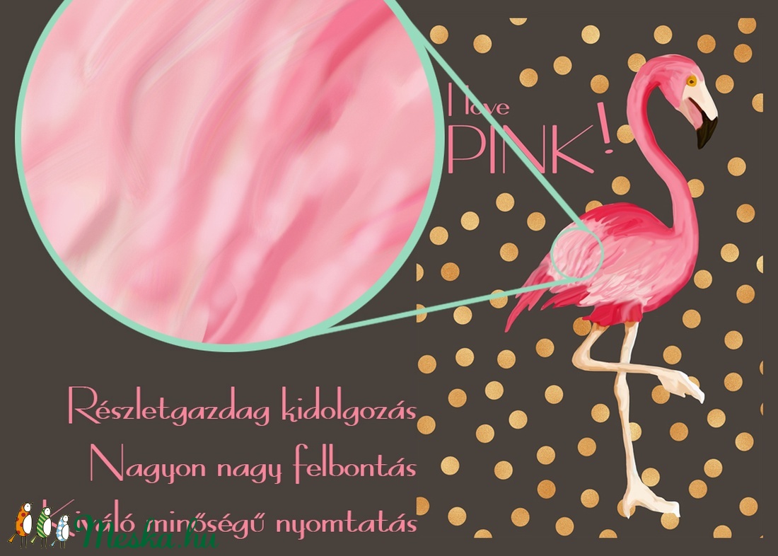 Flamingó kép - otthon & életmód - Meska.hu Flamingó kép - otthon & életmód - Meska.hu