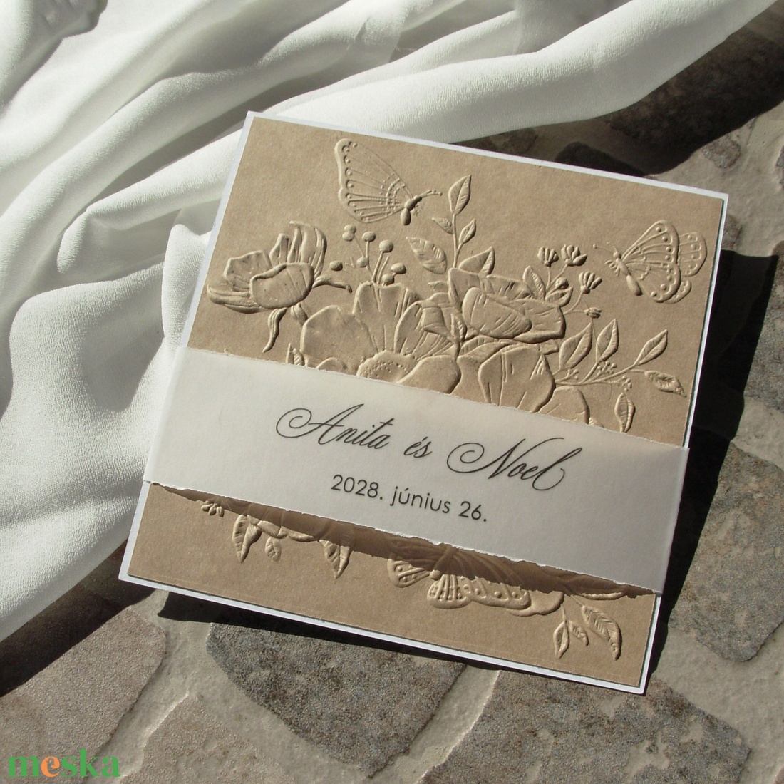 3D domborított esküvői meghívó - esküvő - meghívó & kártya - meghívó - Meska.hu
