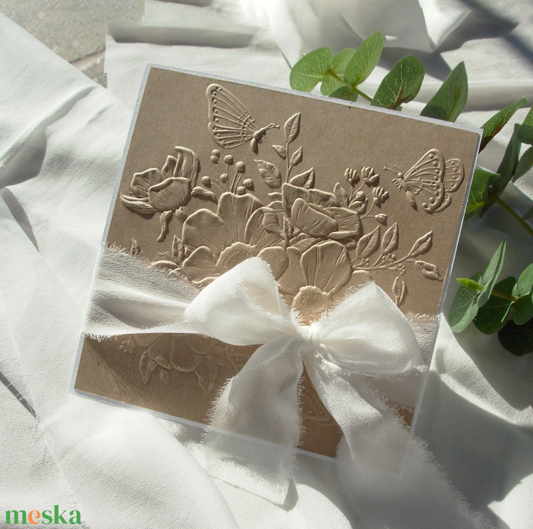 3D domborított esküvői meghívó - esküvő - meghívó & kártya - meghívó - Meska.hu