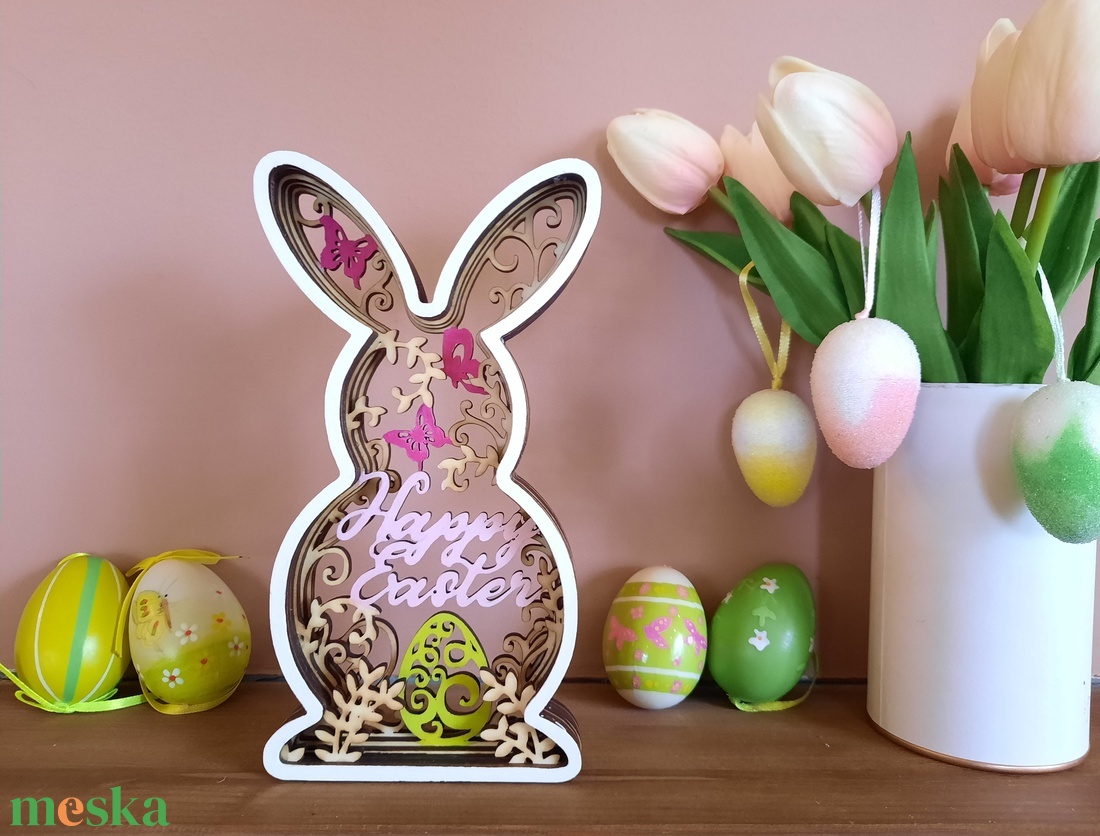 Festett nyuszi dekoráció egyedi mintázattal - otthon & életmód - dekoráció - dísztárgy - Meska.hu Festett nyuszi dekoráció egyedi mintázattal - otthon & életmód - dekoráció - dísztárgy - Meska.hu
