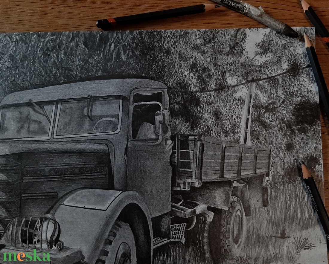 Jármű szén és grafit rajz háttér nélkül (háttérrel kérj árajánlatot!) - művészet - grafika & illusztráció - ceruzarajz - Meska.hu