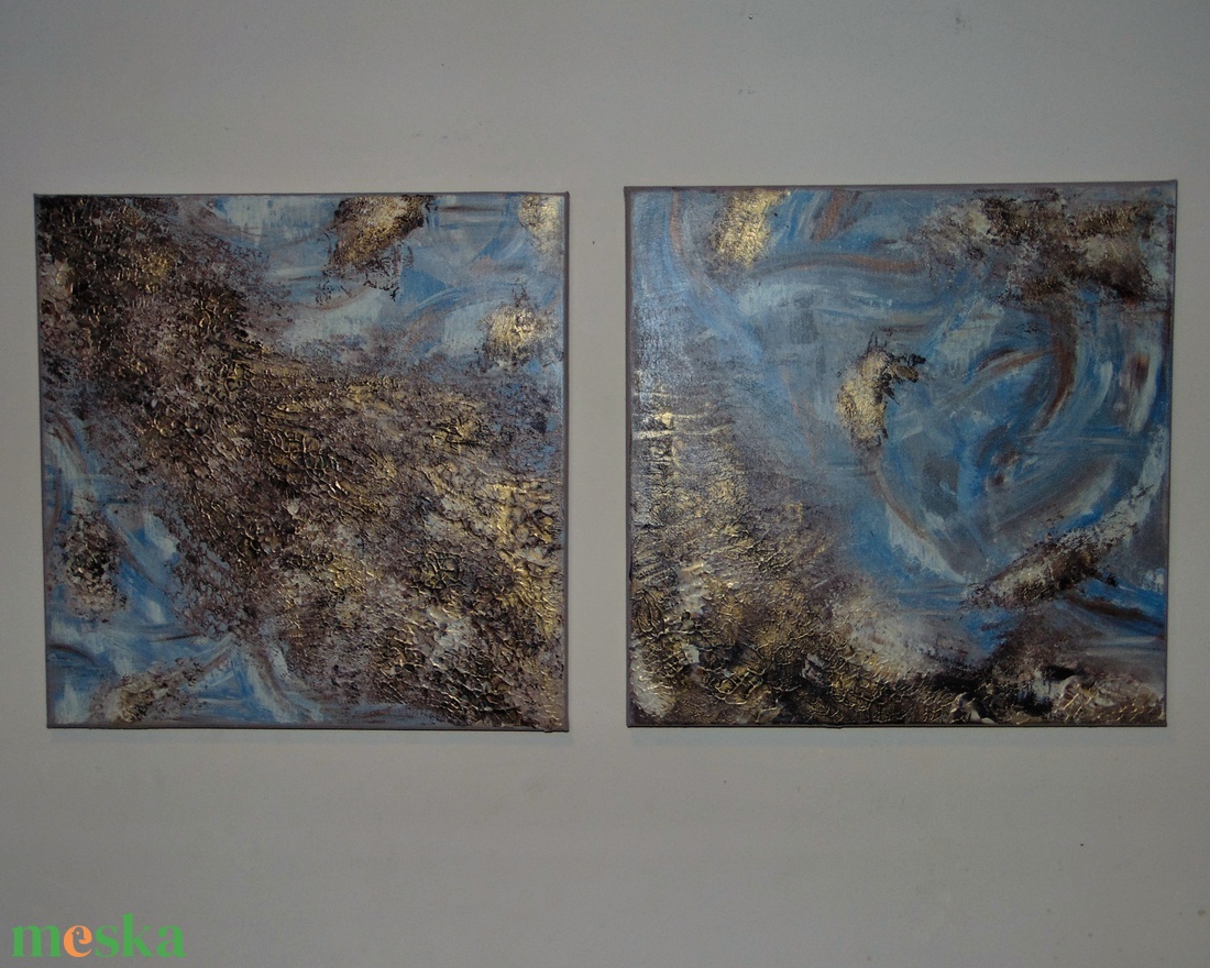2db 40x40cm absztrakt festmény - művészet - festmény - akril - Meska.hu 2db 40x40cm absztrakt festmény - művészet - festmény - akril - Meska.hu