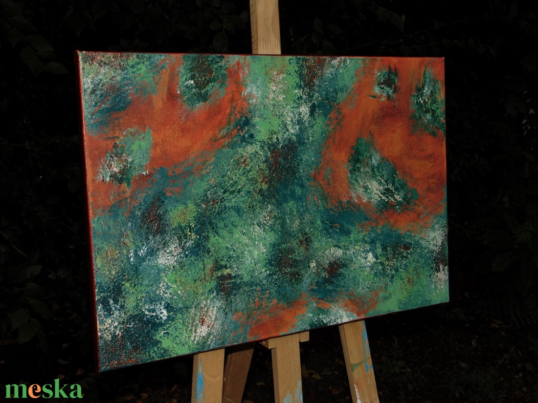 Texturált absztrakt festmény, réz részletekkel, 40x60cm - művészet - festmény - akril - Meska.hu Texturált absztrakt festmény, réz részletekkel, 40x60cm - művészet - festmény - akril - Meska.hu