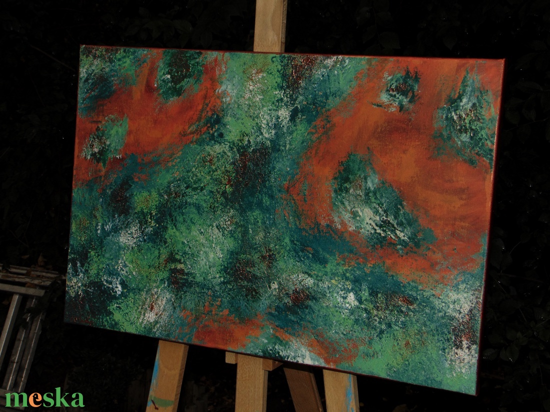 Texturált absztrakt festmény, réz részletekkel, 40x60cm - művészet - festmény - akril - Meska.hu Texturált absztrakt festmény, réz részletekkel, 40x60cm - művészet - festmény - akril - Meska.hu
