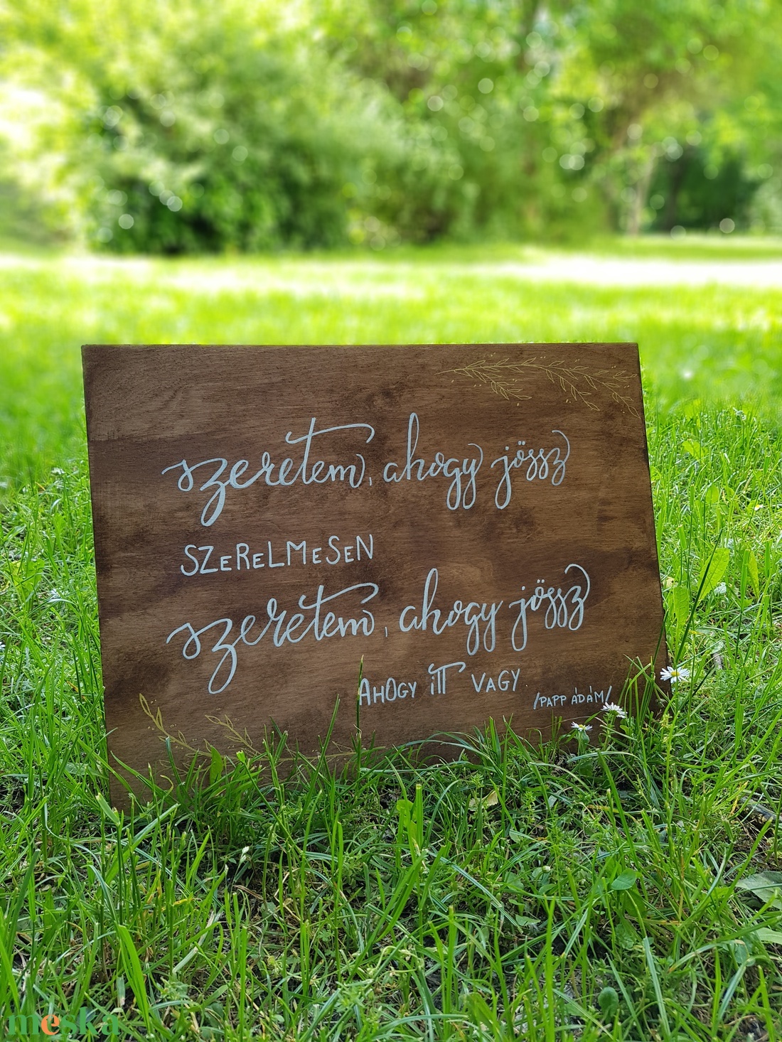 Kalligráf esküvői tábla - idézettel - esküvő - dekoráció - tábla & jelzés - Meska.hu