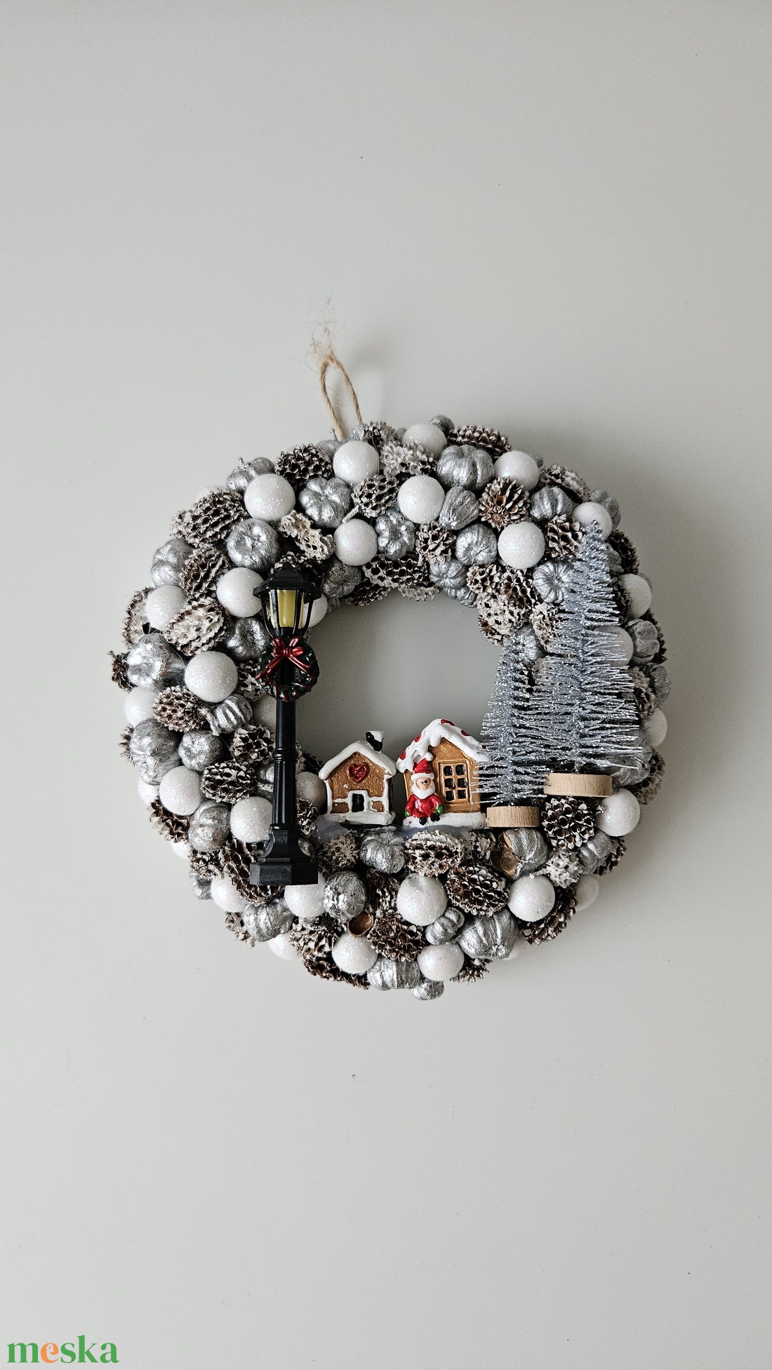 Téli kopogtató-AKCIÓS - otthon & életmód - dekoráció - ajtó- és ablak dekoráció - ajtódísz & kopogtató - Meska.hu