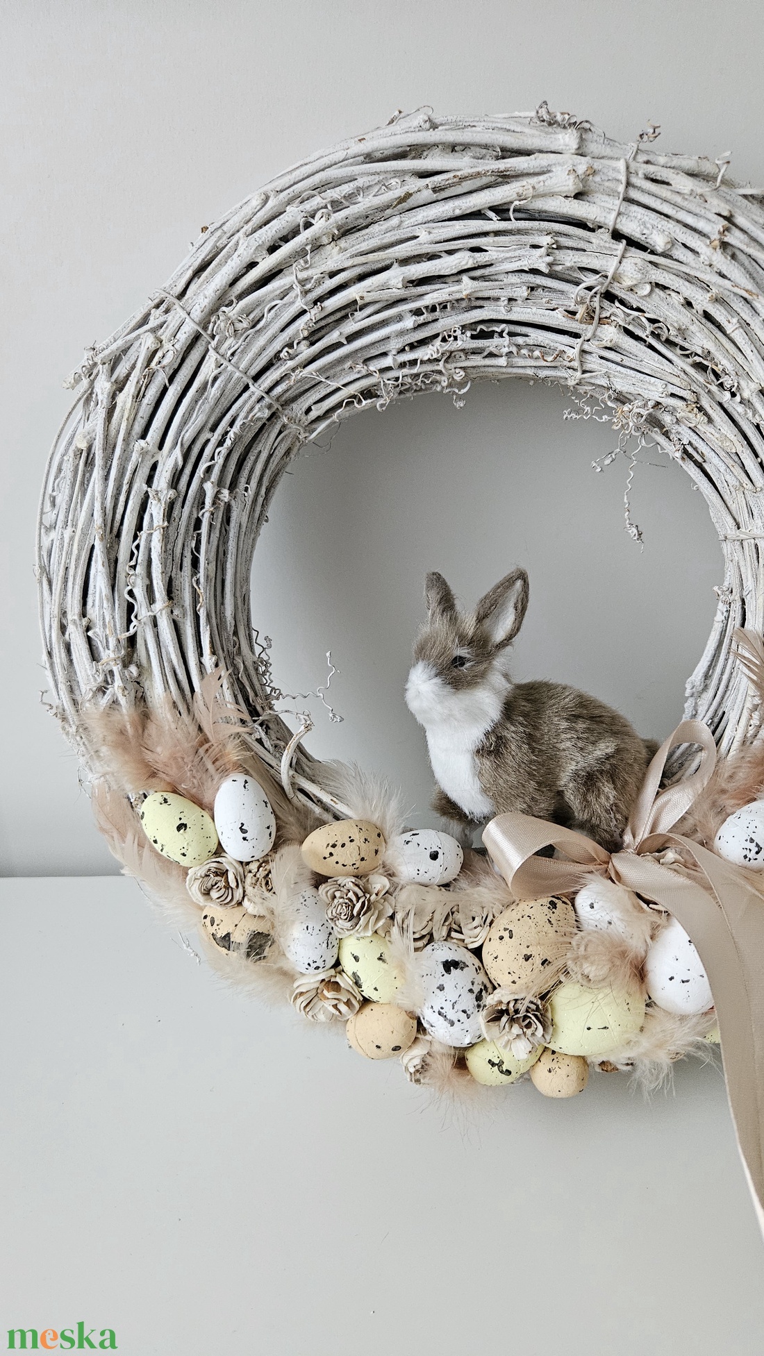 Húsvéti nyuszis kopogtató - Nagy méretű - otthon & életmód - dekoráció - ajtó- és ablak dekoráció - ajtódísz & kopogtató - Meska.hu