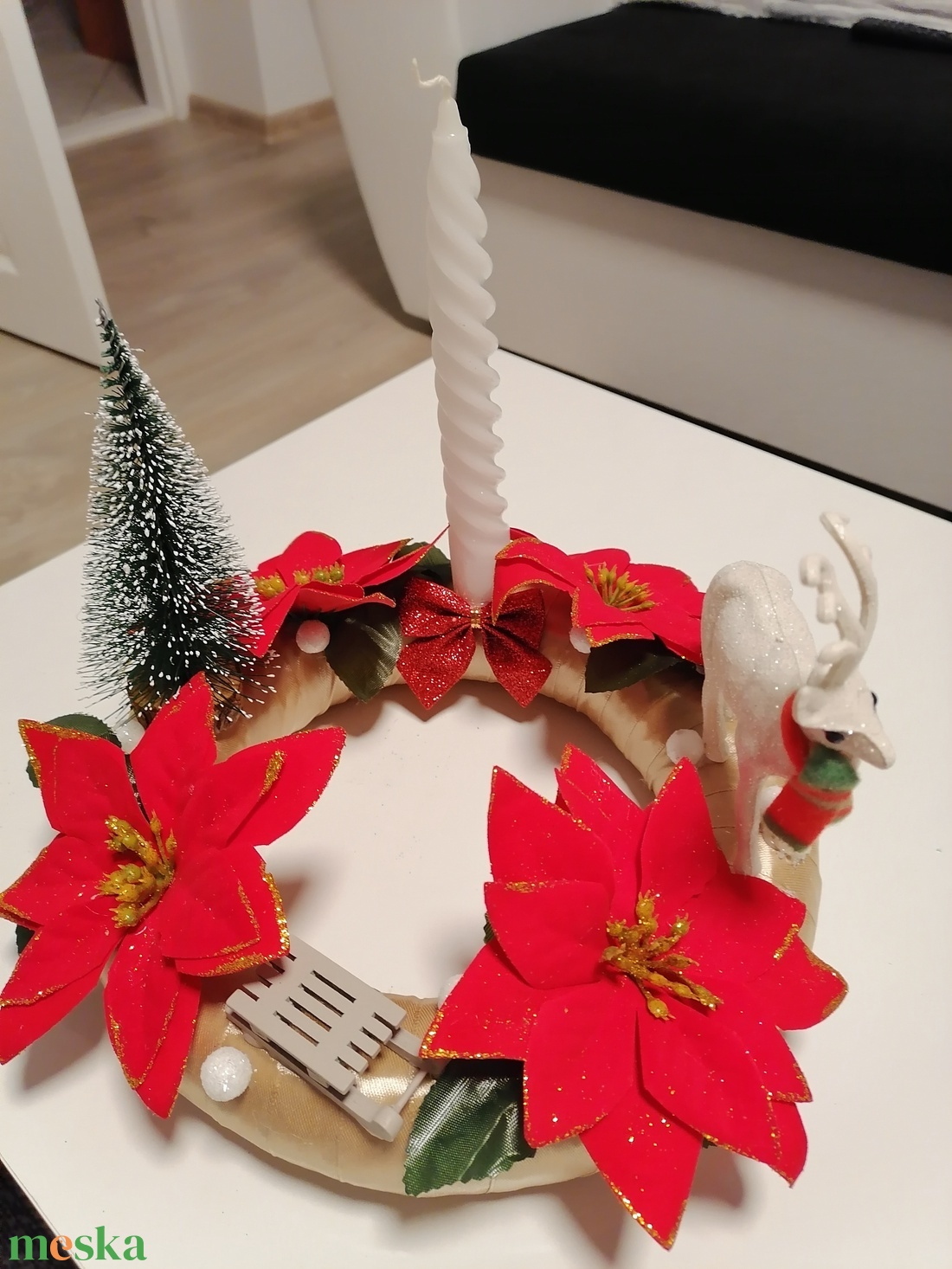 Asztaldísz - karácsony - adventi díszek - adventi asztaldísz - Meska.hu