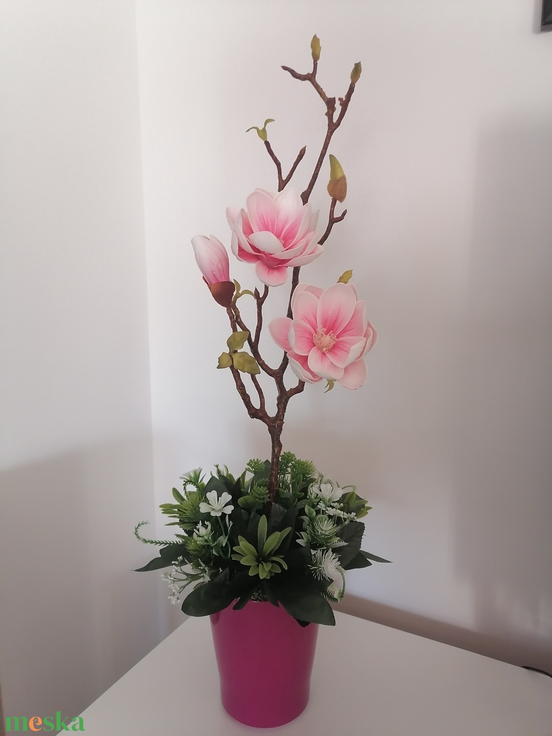 Mangólia - otthon & életmód - virágdekoráció - virágdíszek - virágdísz kaspóban - Meska.hu