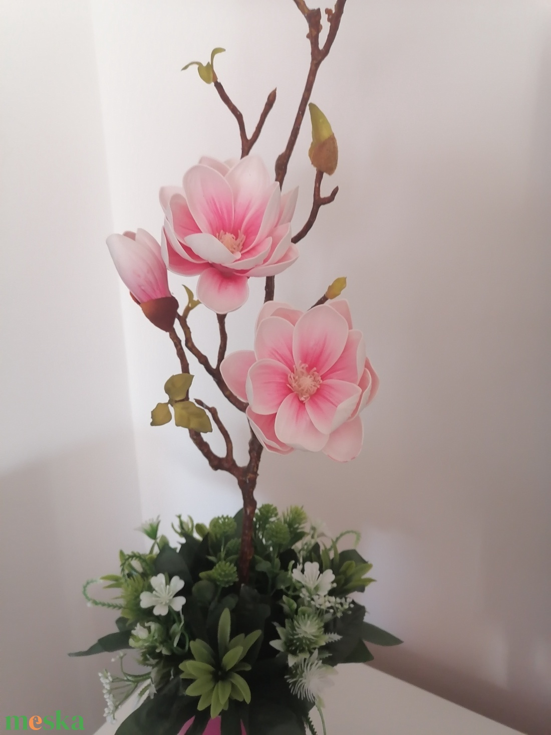 Mangólia - otthon & életmód - virágdekoráció - virágdíszek - virágdísz kaspóban - Meska.hu