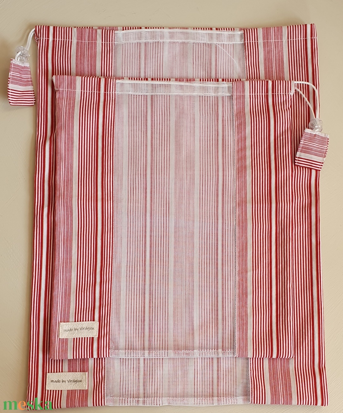 Piros csíkos textil zsák szett (2db) - táska & tok - bevásárlás & shopper táska - zöldség/gyümölcs zsák - Meska.hu Piros csíkos textil zsák szett (2db) - táska & tok - bevásárlás & shopper táska - zöldség/gyümölcs zsák - Meska.hu
